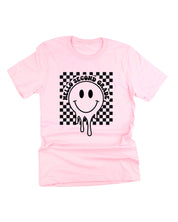 Hello (Choose Your Grade) - Checker Smiley - Unisex Tee Little Mama Shirt Shop