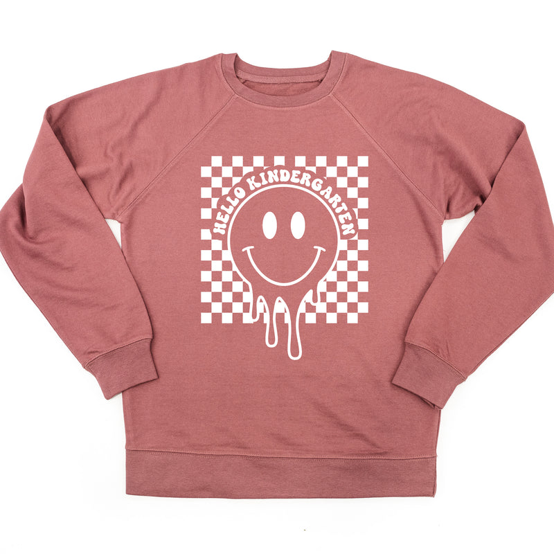 Hello Kindergarten - Checker Smiley - Lightweight Pullover Sweater