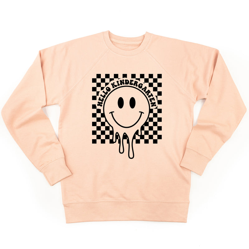 Hello Kindergarten - Checker Smiley - Lightweight Pullover Sweater