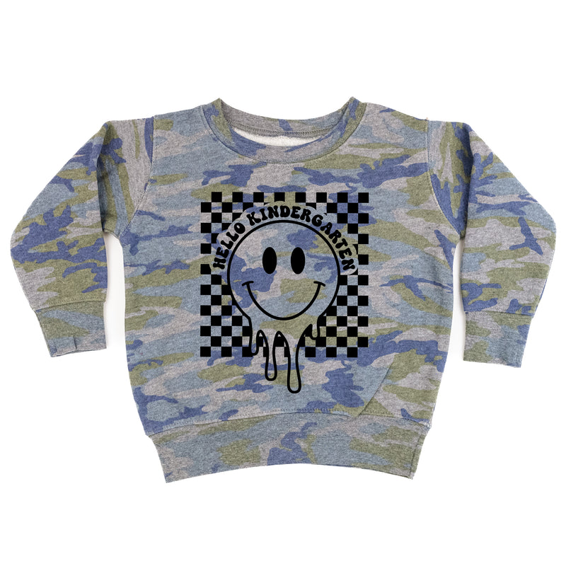 Hello Kindergarten - Checker Smiley - Child Sweater