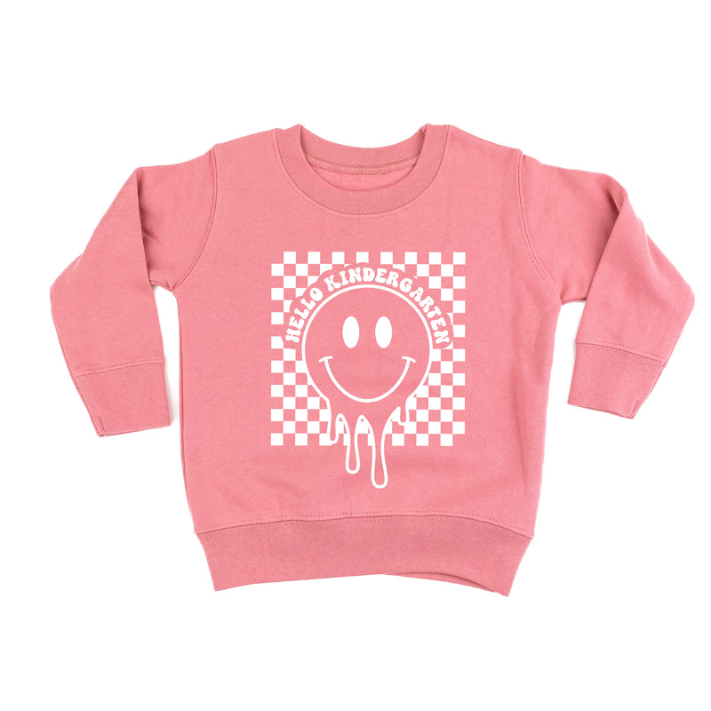 Hello Kindergarten - Checker Smiley - Child Sweater
