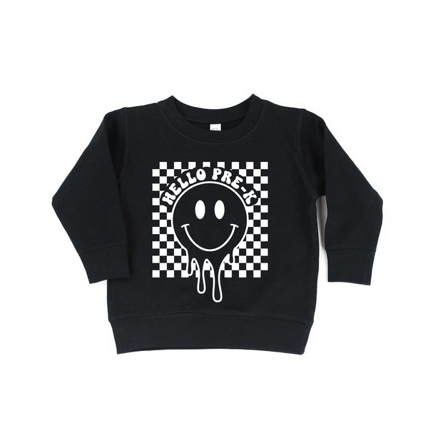 Hello Pre-K - Checker Smiley - Child Sweater