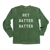 Hey Batter Batter - LONG SLEEVE Comfort Colors Tee Little Mama Shirt Shop