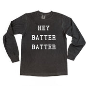 Hey Batter Batter - LONG SLEEVE Comfort Colors Tee Little Mama Shirt Shop