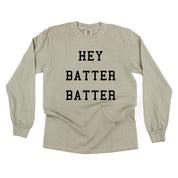Hey Batter Batter - LONG SLEEVE Comfort Colors Tee Little Mama Shirt Shop