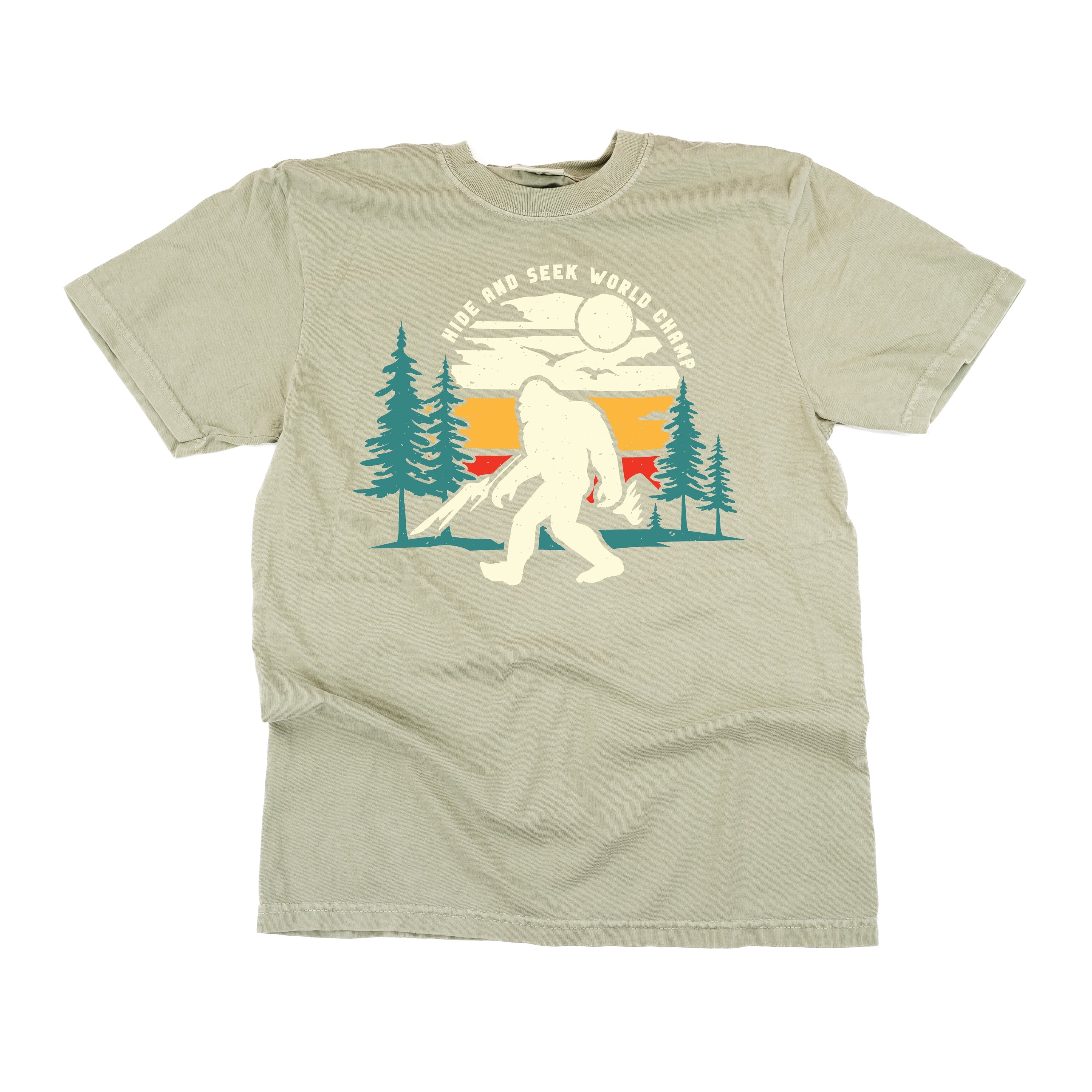 Big Foot - Hide And Seek World Champ - Black Comfort Colors Tee Little Mama Shirt Shop
