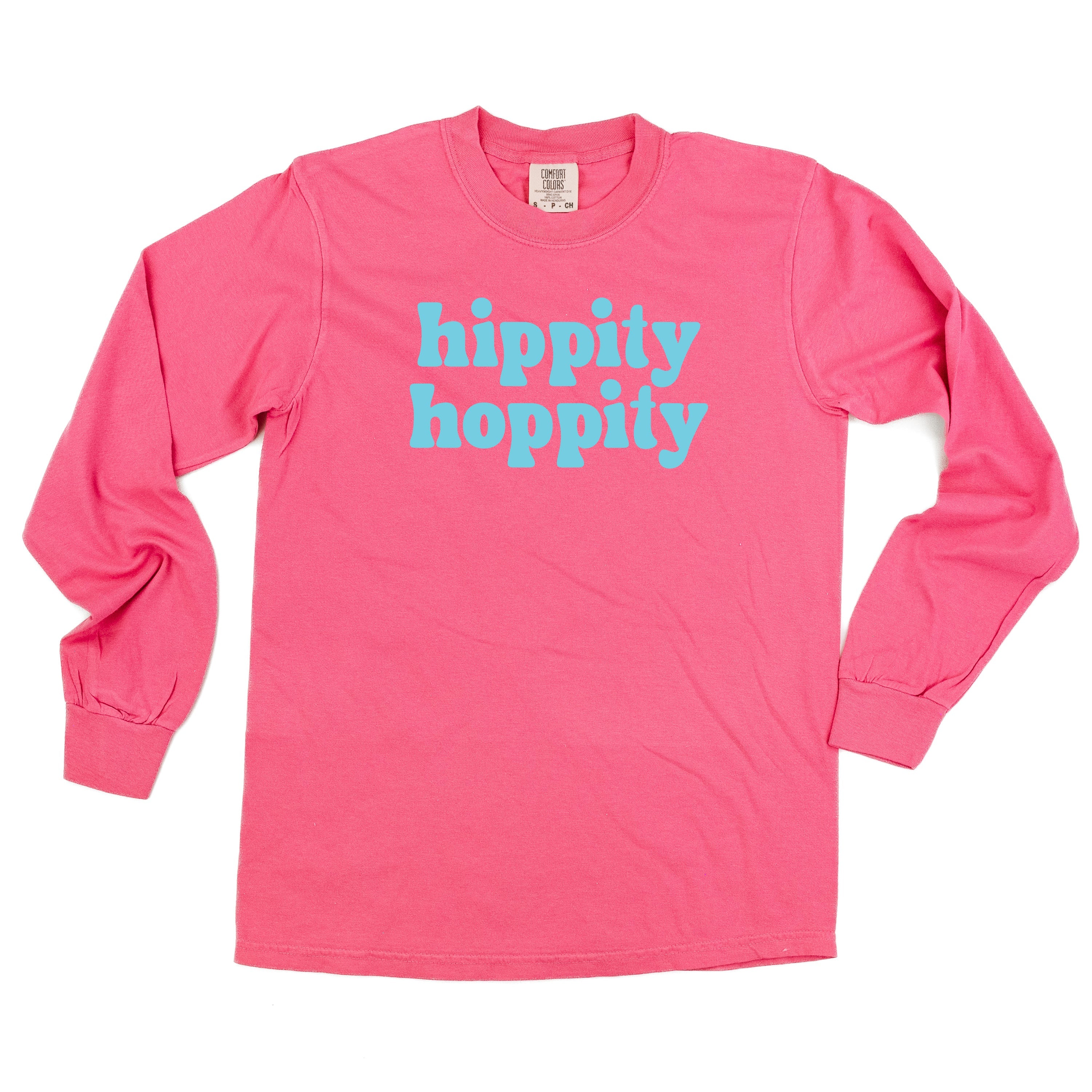 Hippity Hoppity - LONG SLEEVE Comfort Colors Tee Little Mama Shirt Shop