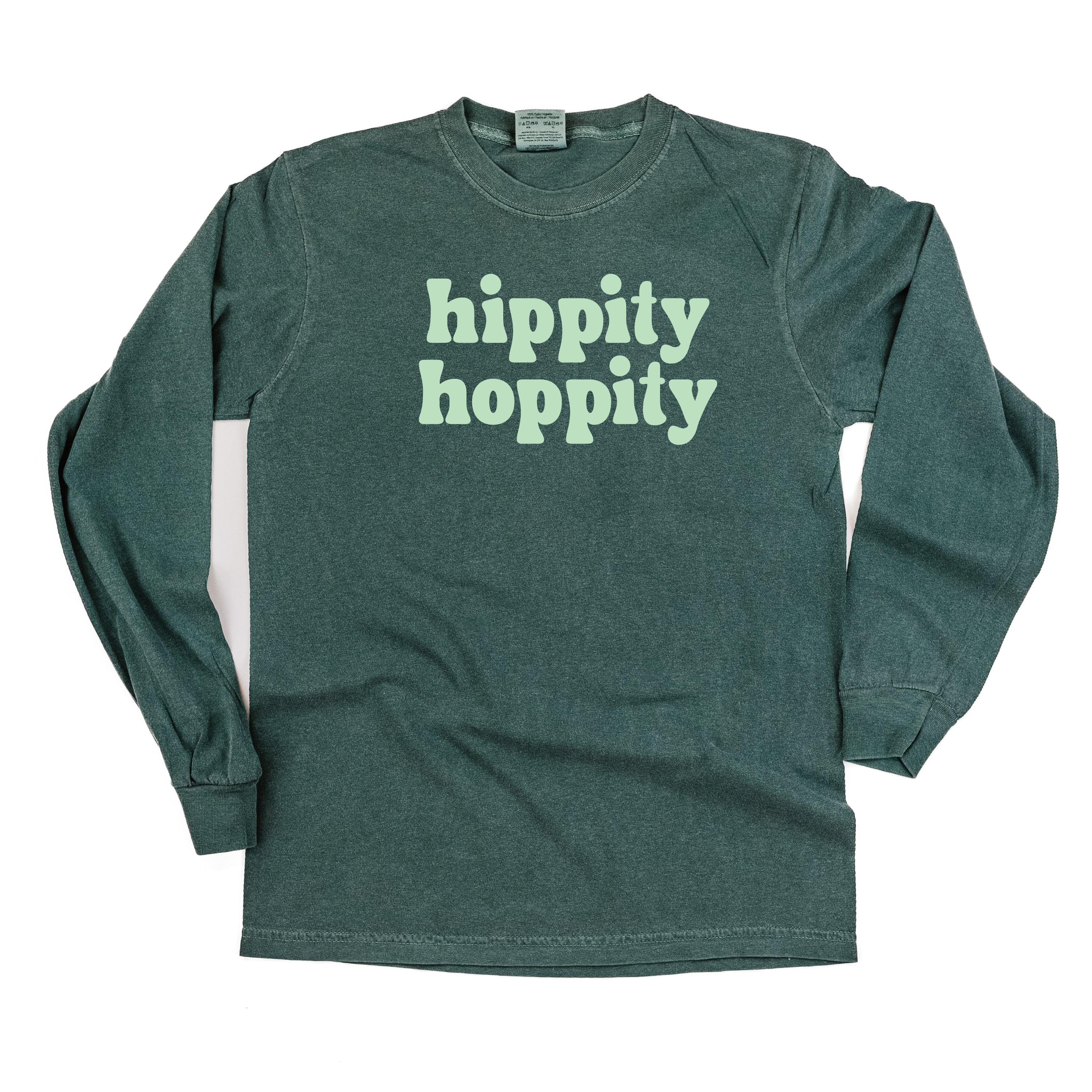 Hippity Hoppity - LONG SLEEVE Comfort Colors Tee Little Mama Shirt Shop