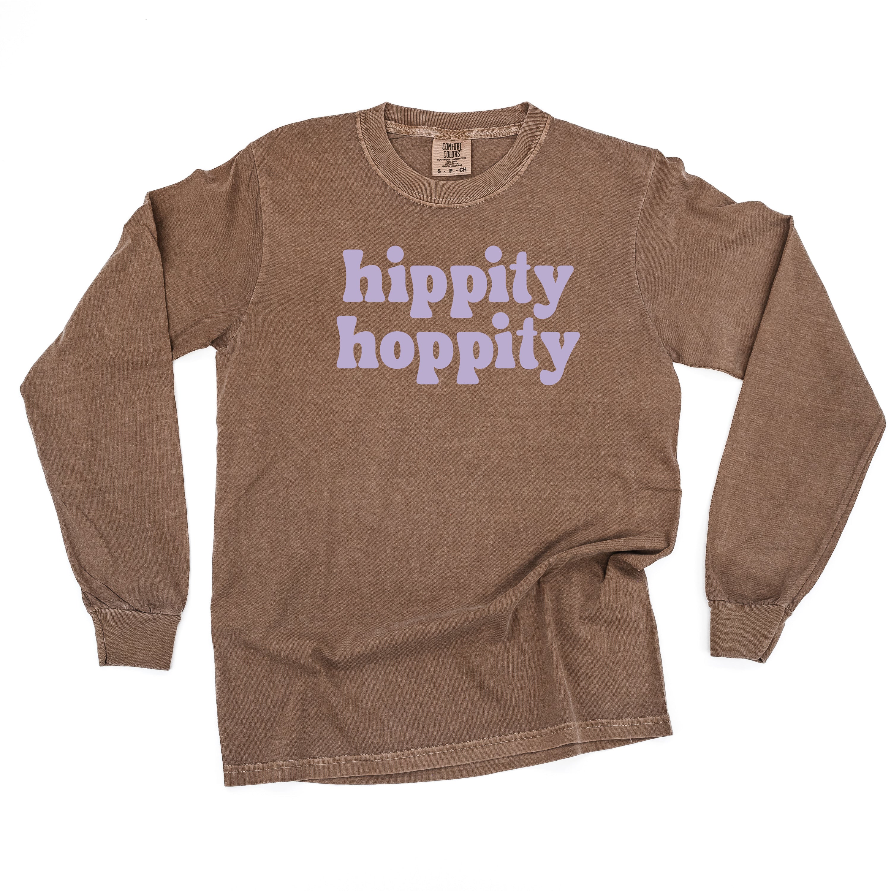 Hippity Hoppity - LONG SLEEVE Comfort Colors Tee Little Mama Shirt Shop