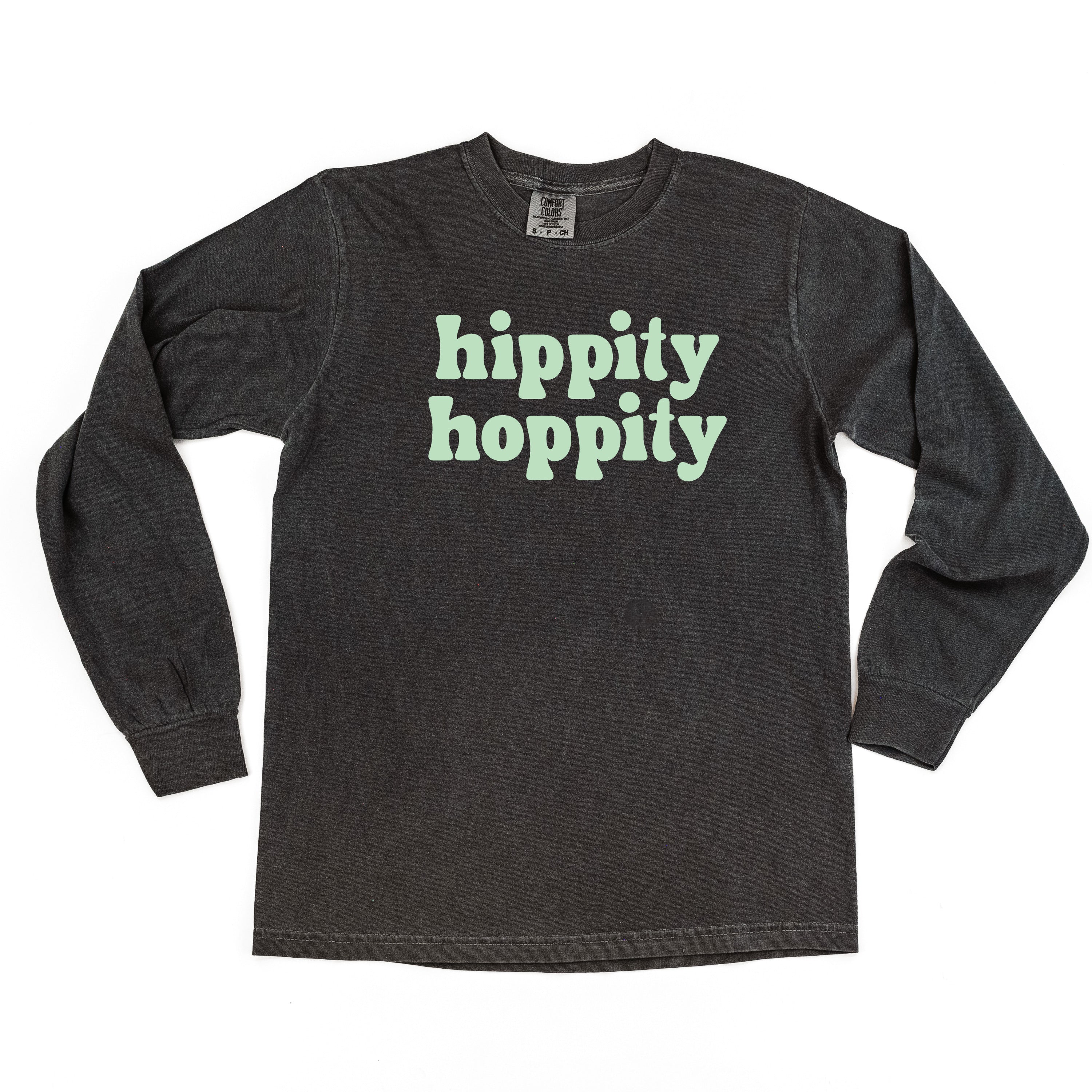 Hippity Hoppity - LONG SLEEVE Comfort Colors Tee Little Mama Shirt Shop