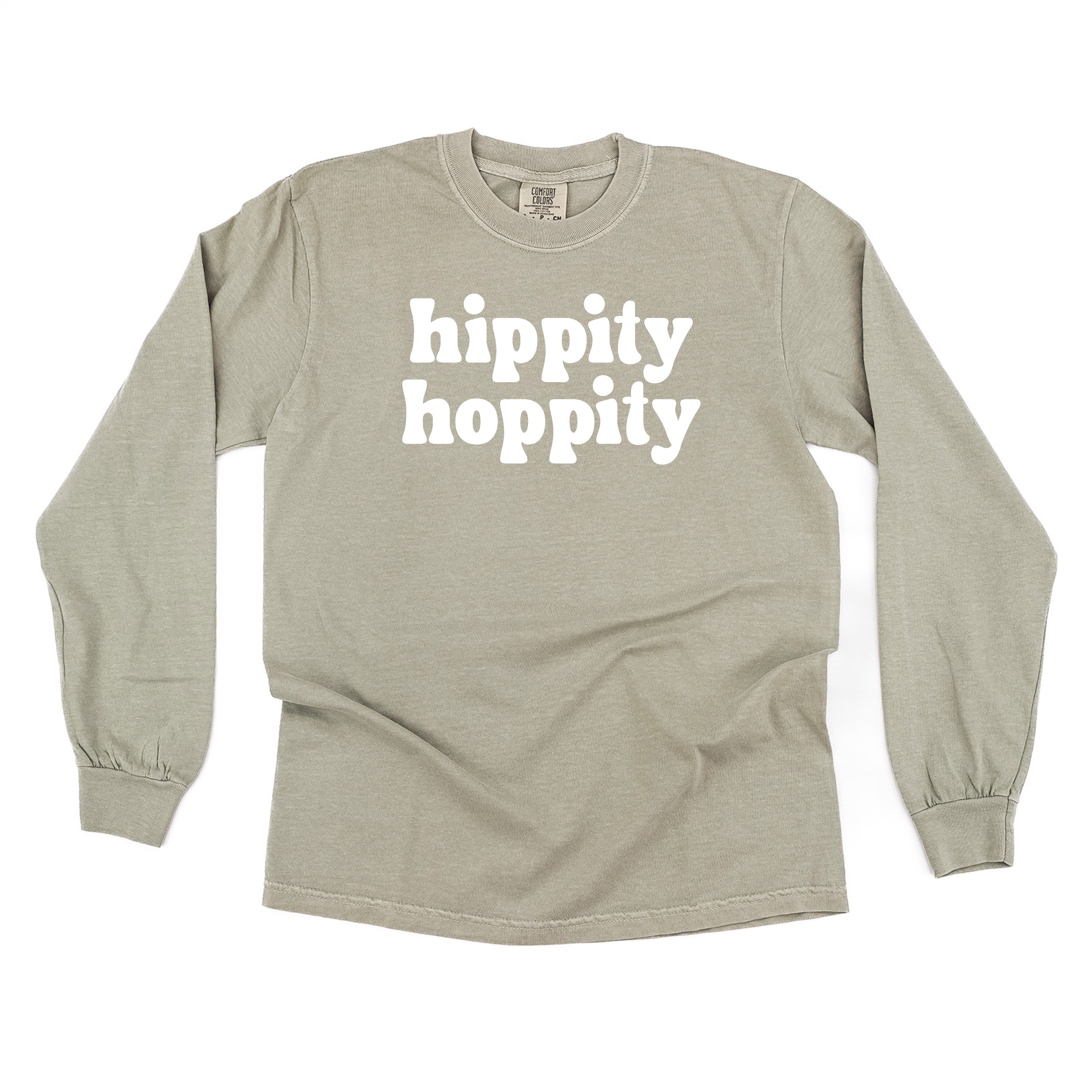 Hippity Hoppity - LONG SLEEVE Comfort Colors Tee Little Mama Shirt Shop