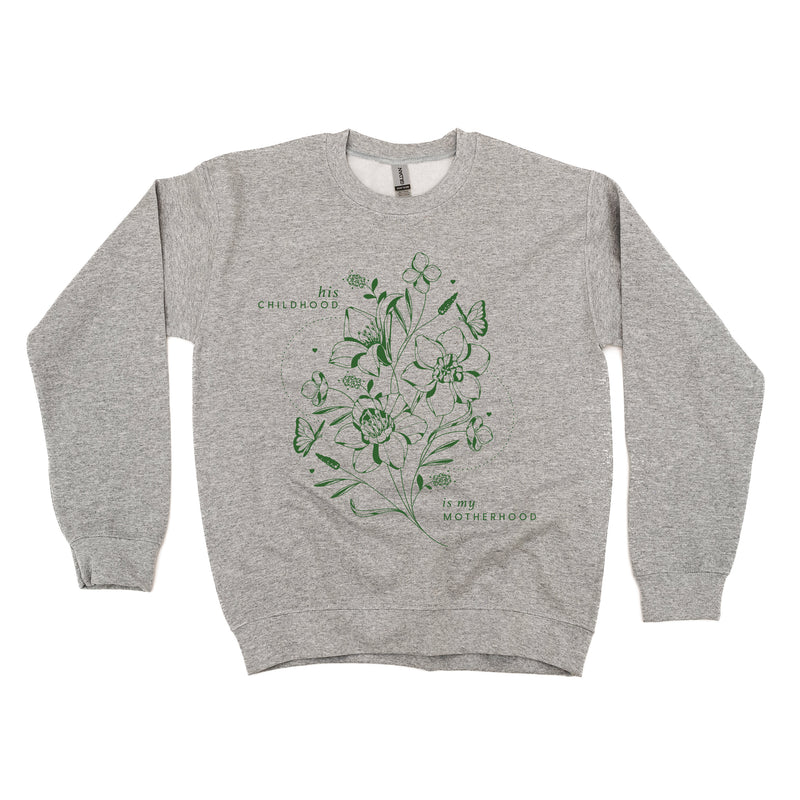 His Childhood is My Motherhood - BASIC FLEECE CREWNECK