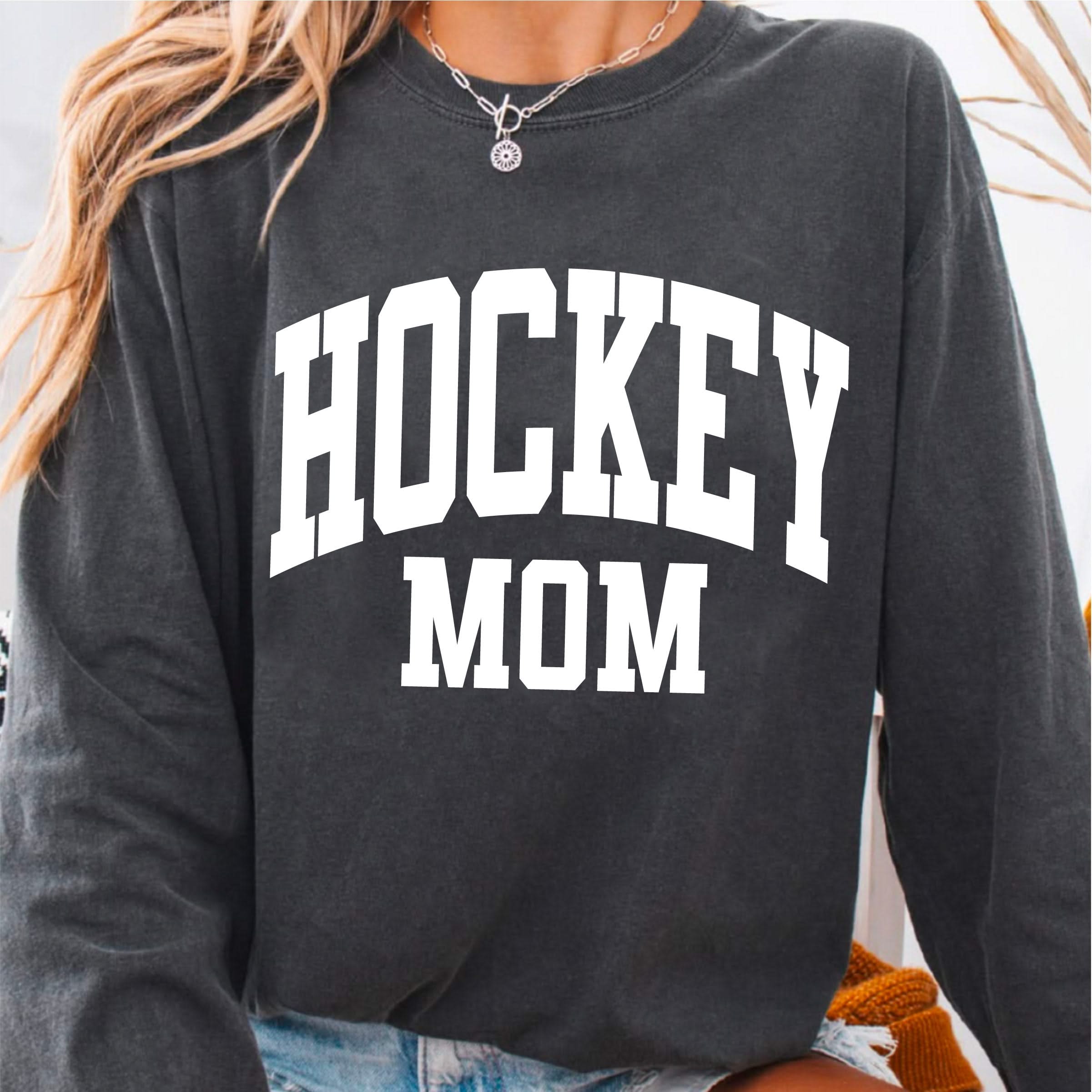 Varsity Style - Sports Moms - (Choose Your Sport) - Long Sleeve Comfort Colors Tee Little Mama Shirt Shop