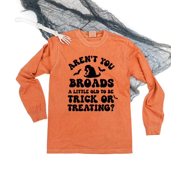 Aren't You Broads a Little Old to be Trick or Treating? - LONG SLEEVE COMFORT COLORS TEE