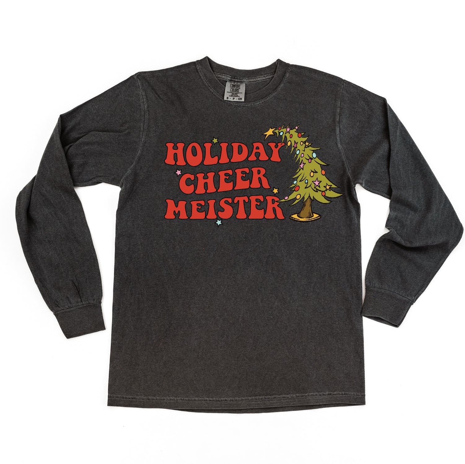 Holiday Cheer Meister - LONG SLEEVE Comfort Colors Tee Little Mama Shirt Shop