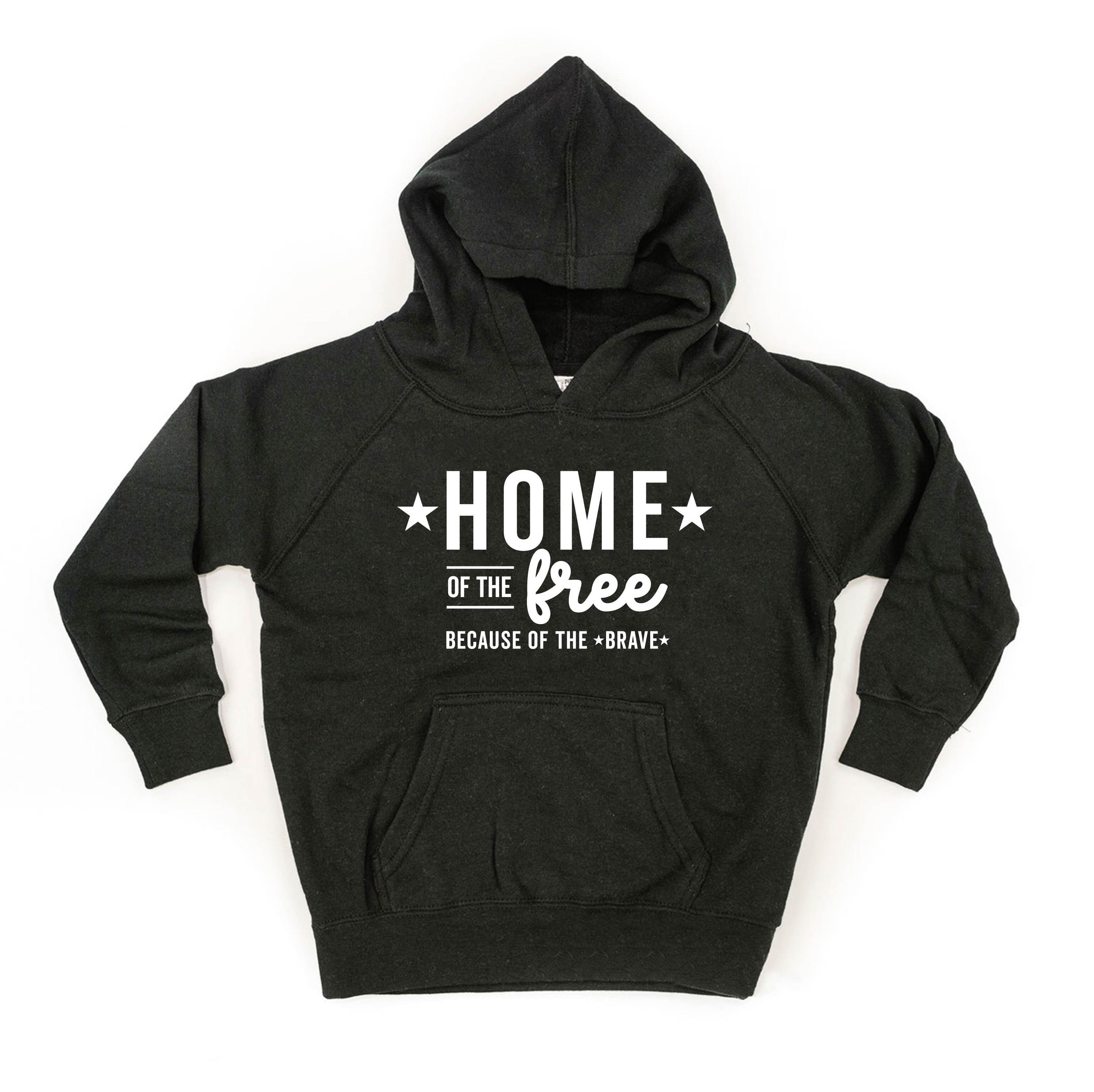 Home Of The Free Because Of The Brave - Child HOODIE Little Mama Shirt Shop LLC