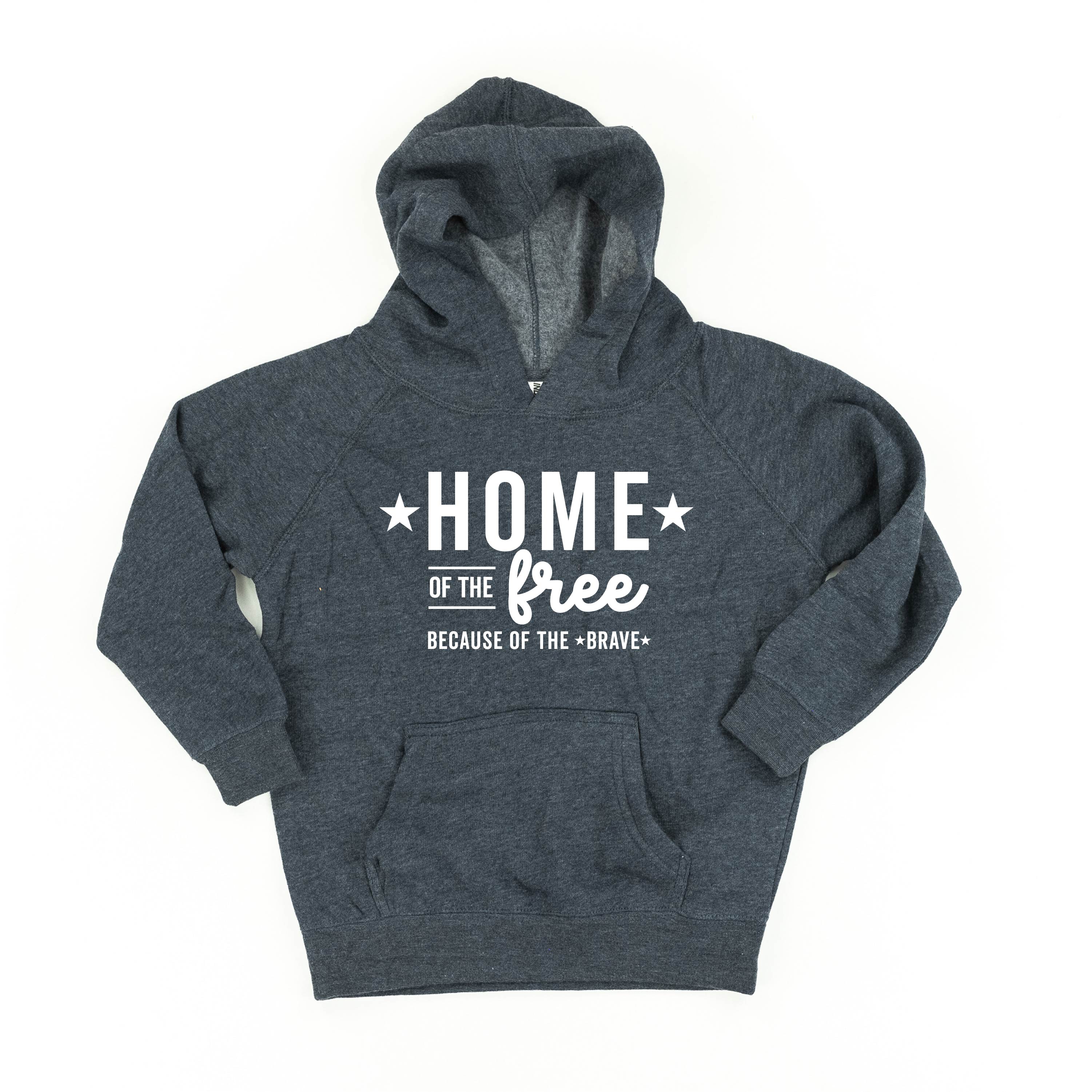 Home Of The Free Because Of The Brave - Child HOODIE Little Mama Shirt Shop LLC