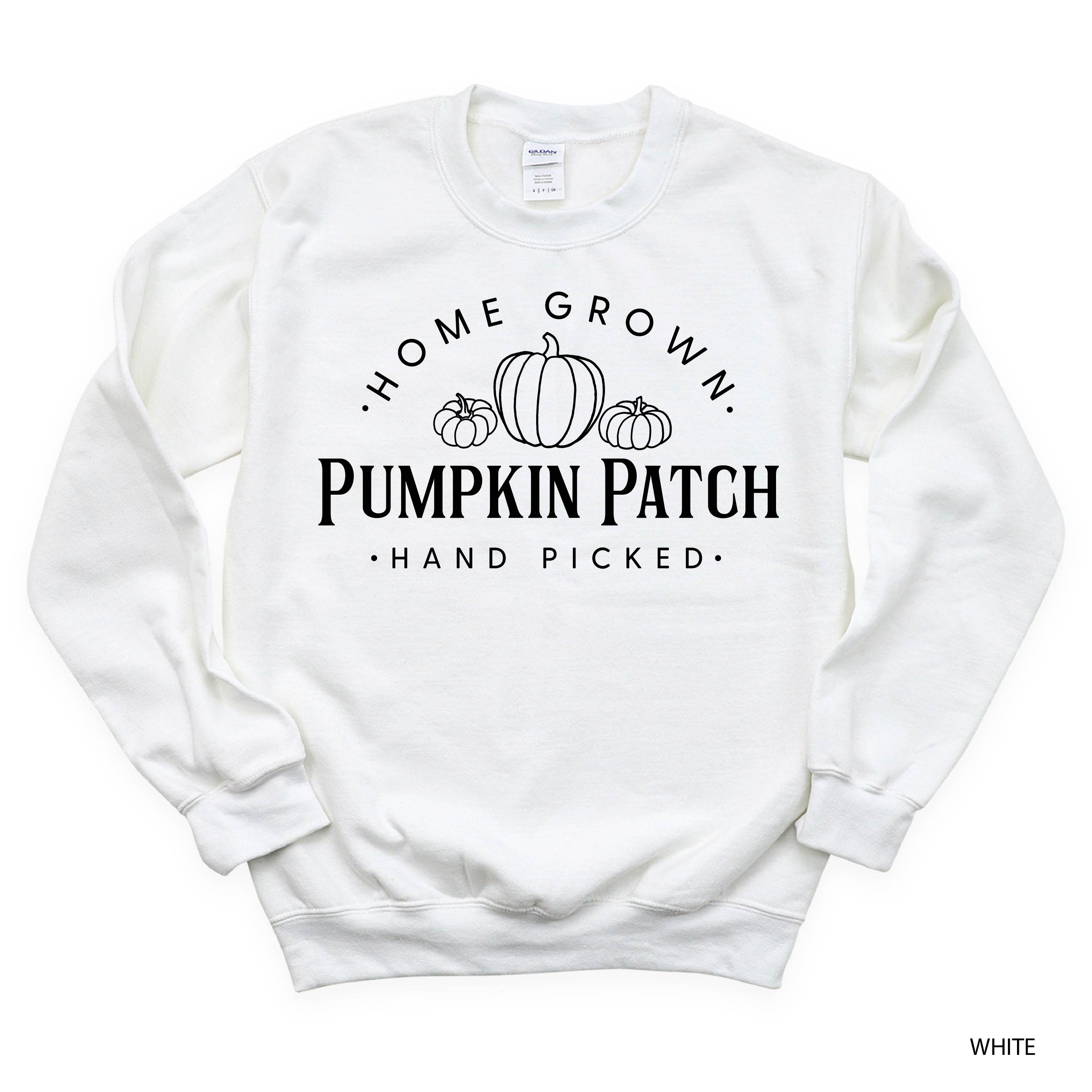 Home Grown Pumpkin Patch - Basic Fleece Crewneck Little Mama Shirt Shop LLC