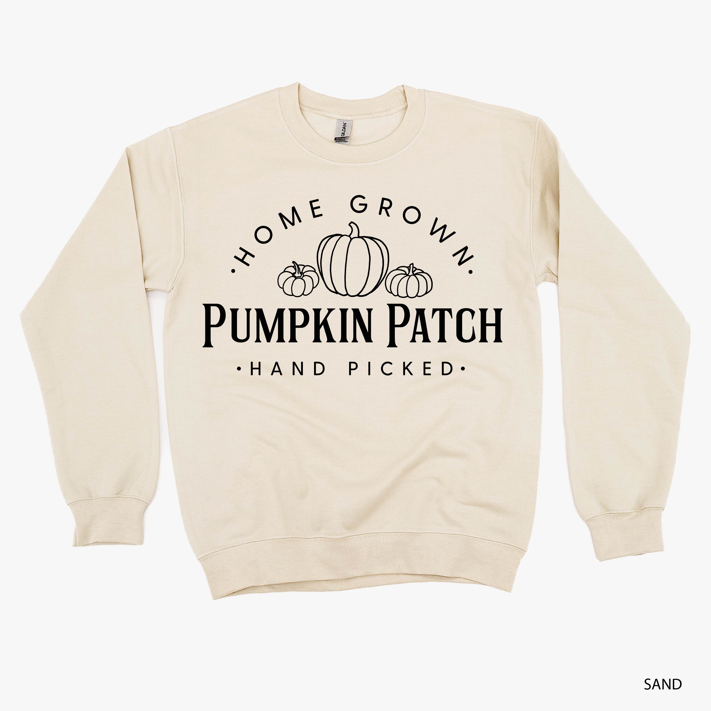 Home Grown Pumpkin Patch - Basic Fleece Crewneck Little Mama Shirt Shop LLC
