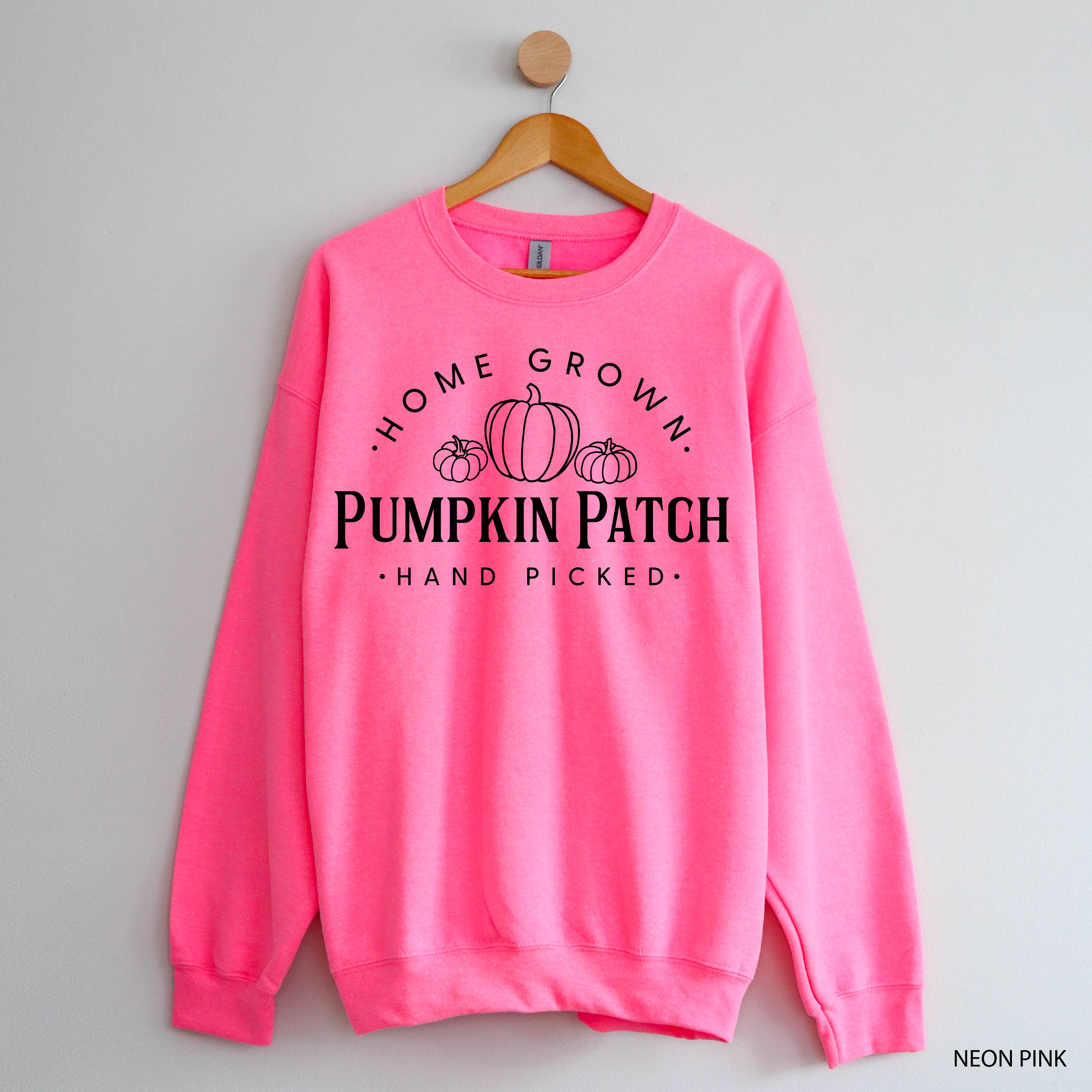 Home Grown Pumpkin Patch - Basic Fleece Crewneck Little Mama Shirt Shop LLC