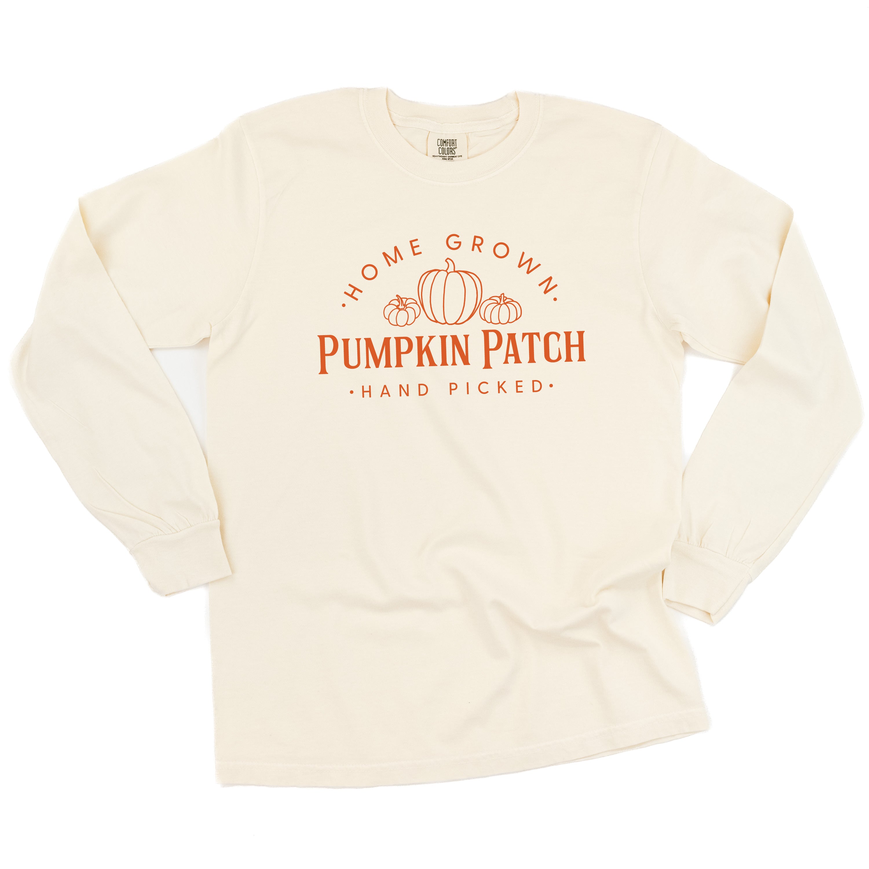 Home Grown Pumpkin Patch - LONG SLEEVE Comfort Colors Tee Little Mama Shirt Shop