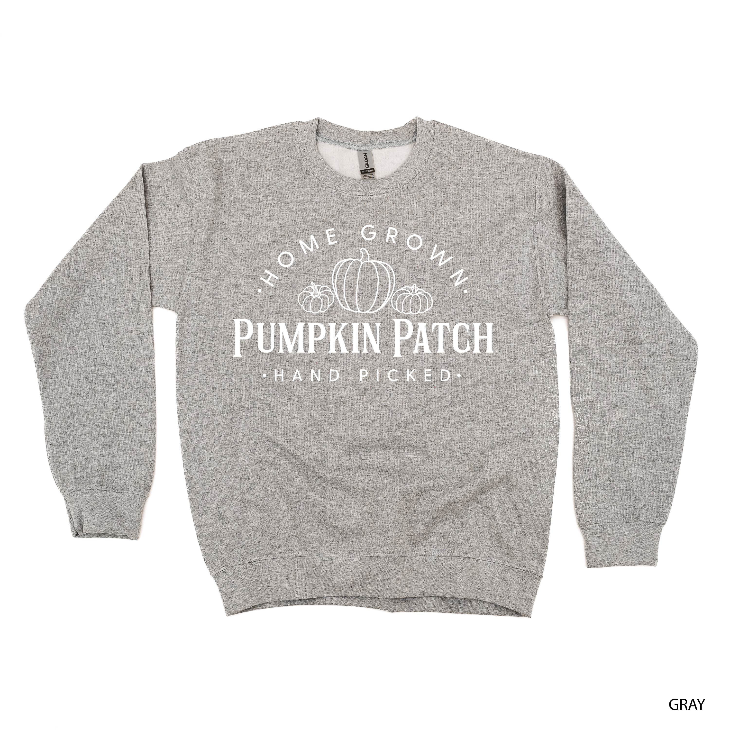Home Grown Pumpkin Patch - Basic Fleece Crewneck Little Mama Shirt Shop LLC