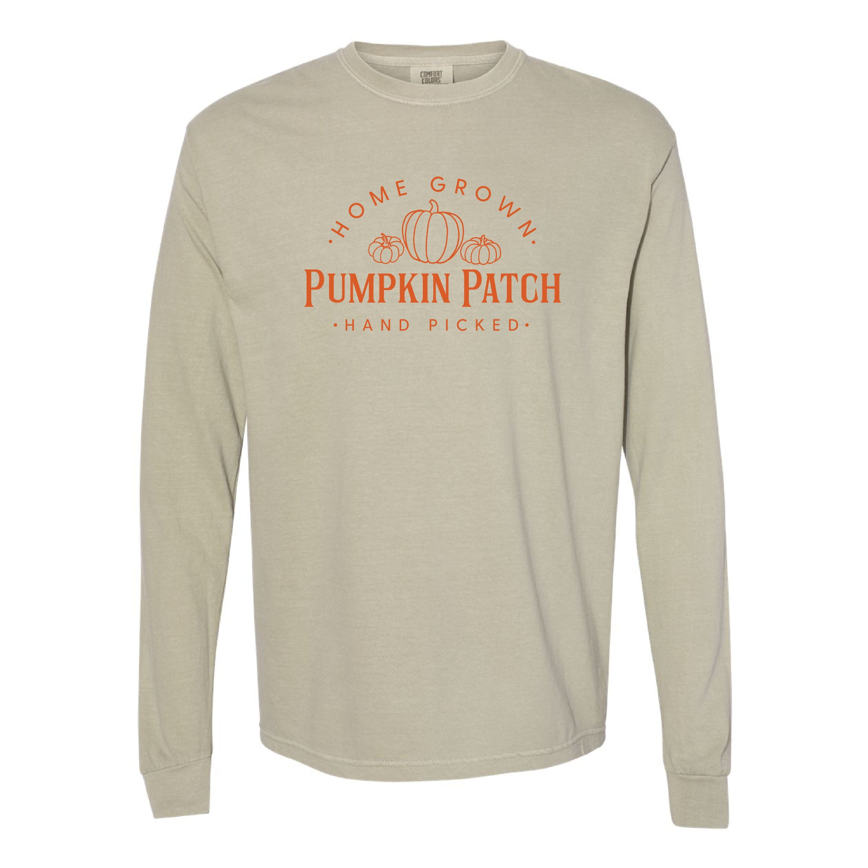 Home Grown Pumpkin Patch - LONG SLEEVE Comfort Colors Tee Little Mama Shirt Shop