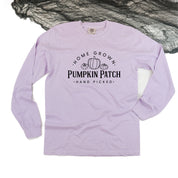 Home Grown Pumpkin Patch - LONG SLEEVE Comfort Colors Tee Little Mama Shirt Shop