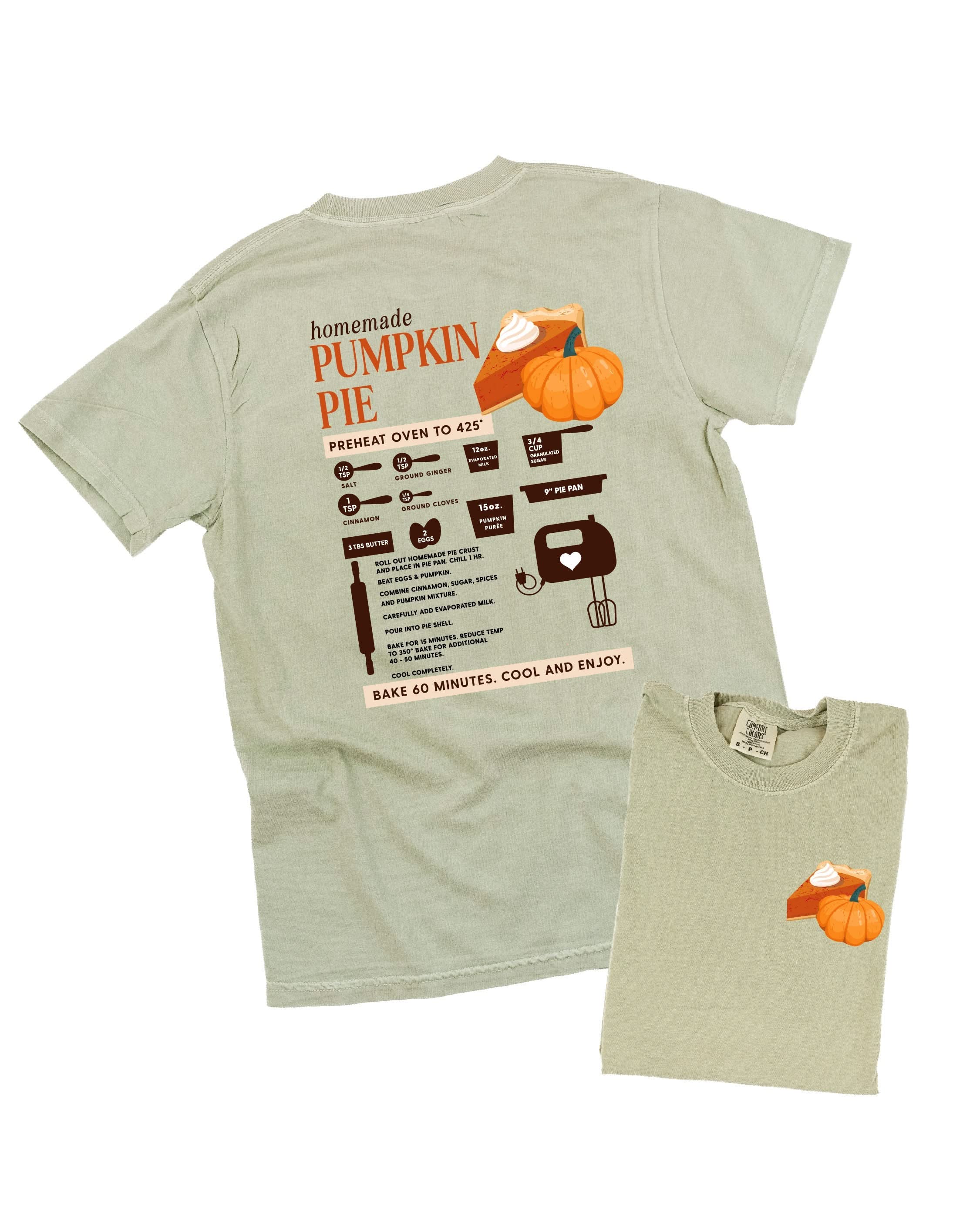 Homemade Pumpkin Pie - Comfort Colors Tee Little Mama Shirt Shop