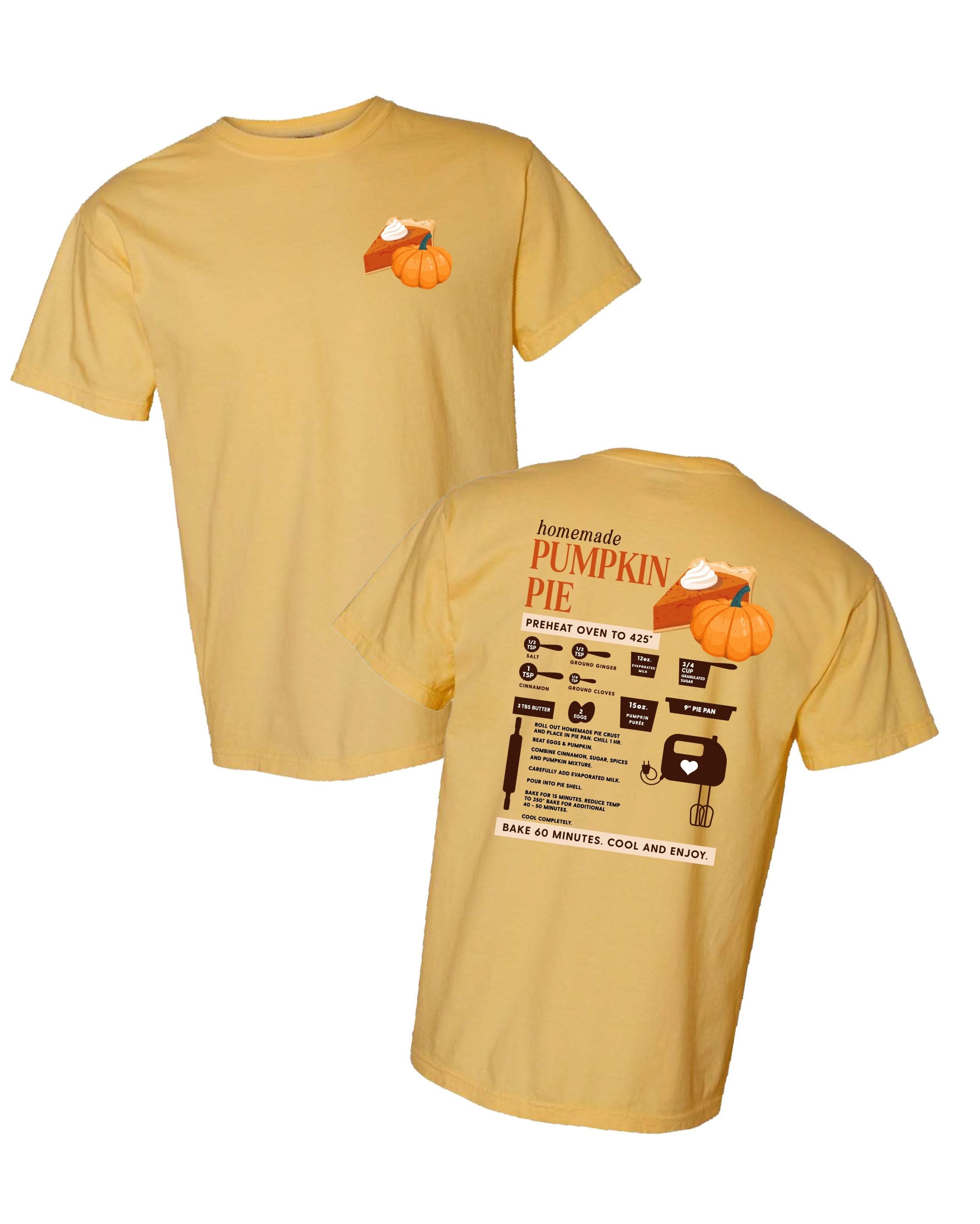 Homemade Pumpkin Pie - Comfort Colors Tee Little Mama Shirt Shop