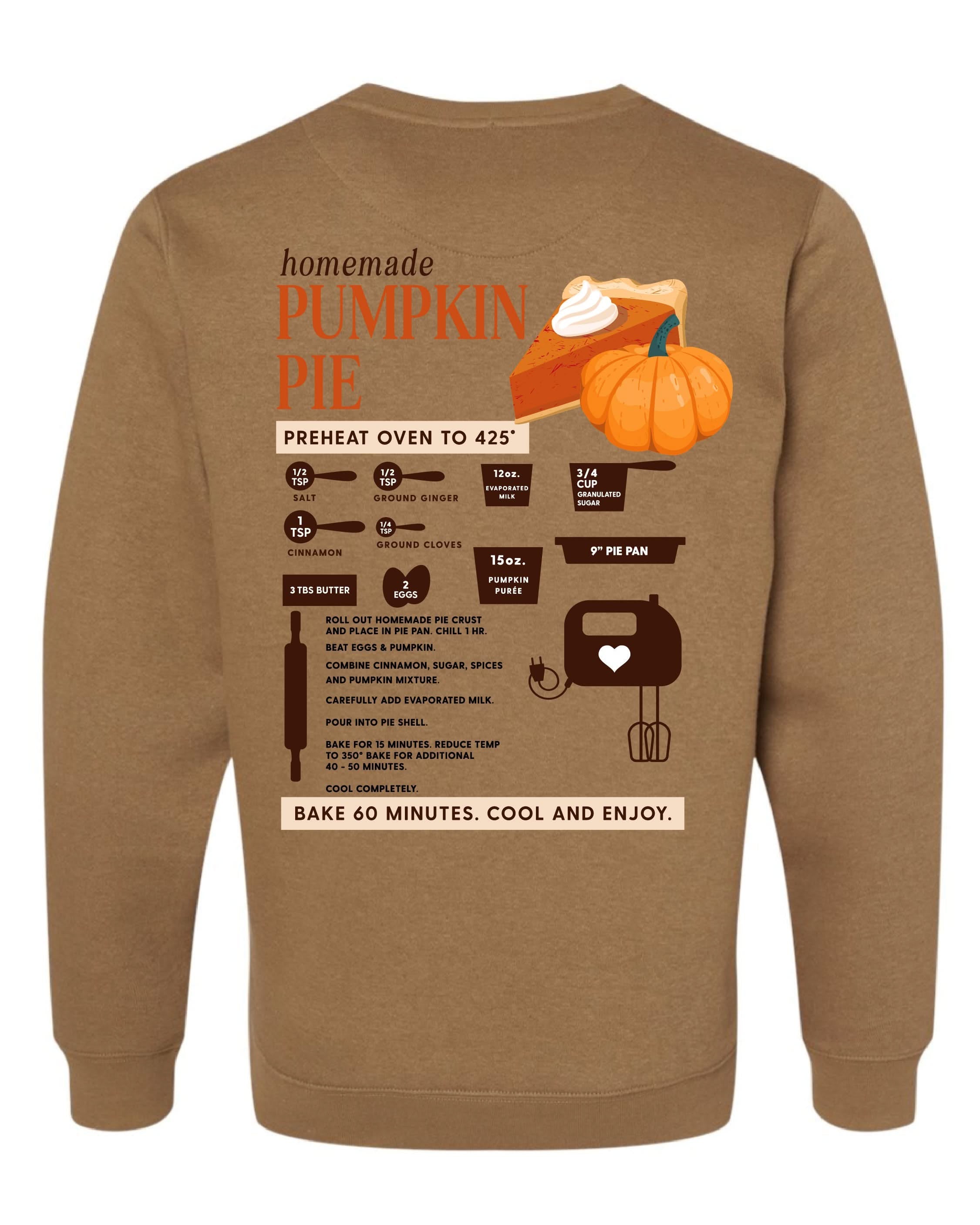 Homemade Pumpkin Pie - ELEVATED Fleece Little Mama Shirt Shop LLC