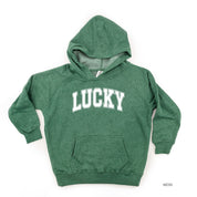 Lucky - Varsity Outline - Child Hoodie Little Mama Shirt Shop