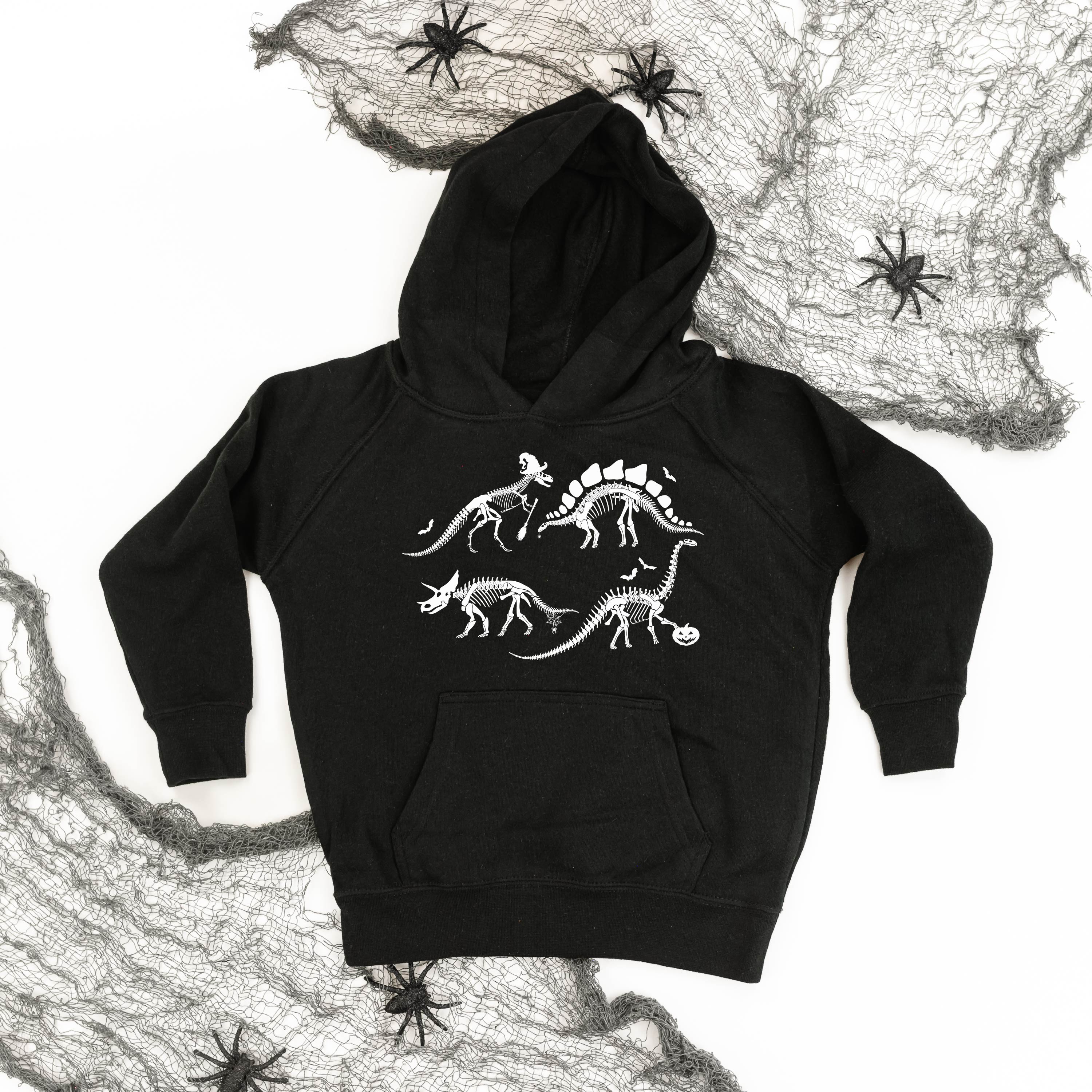 Four Dinosaur Skeletons - Child Hoodie Little Mama Shirt Shop LLC