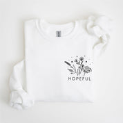 HOPEFUL - Bouquet - Pocket Size - BASIC FLEECE CREWNECK Little Mama Shirt Shop LLC