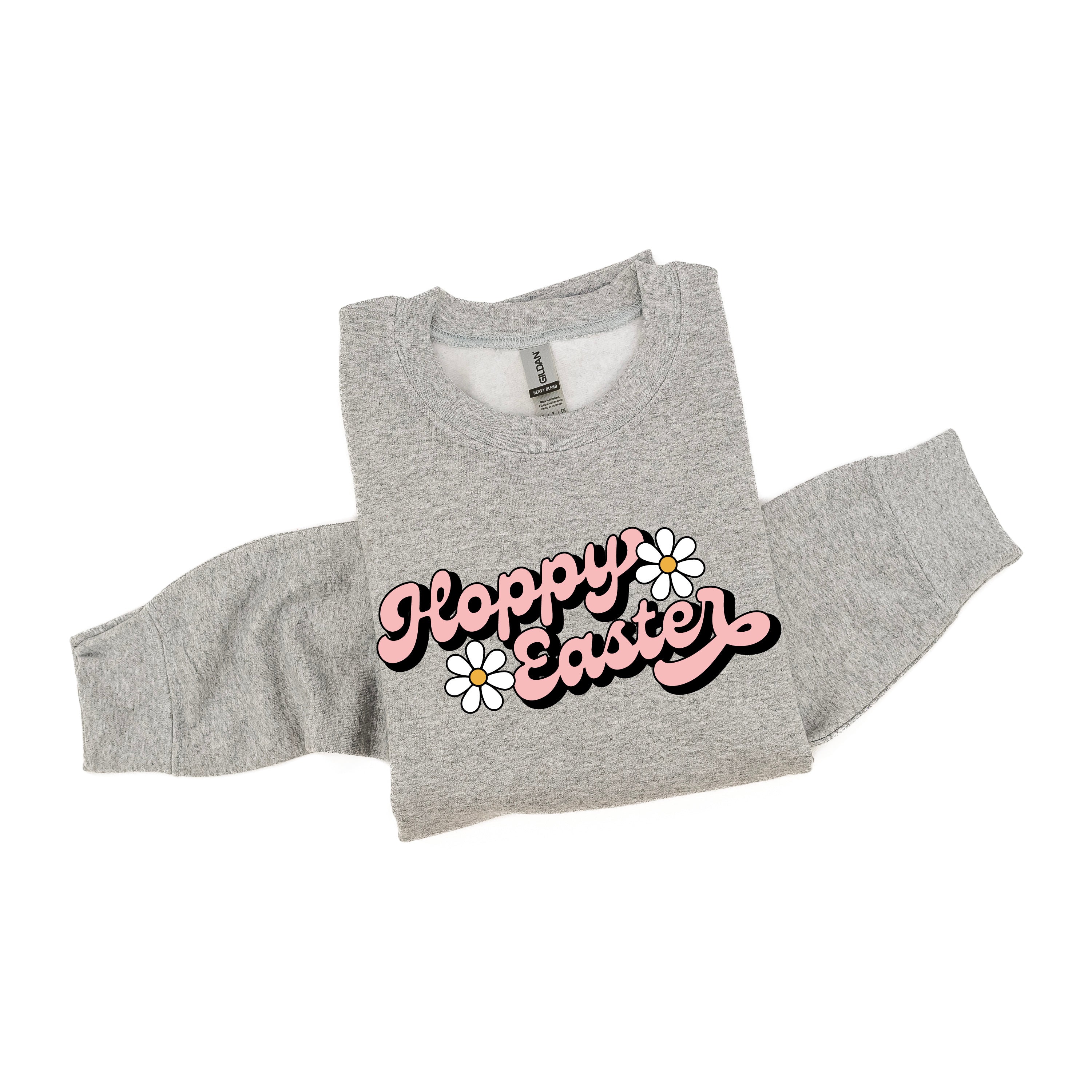 Hoppy Easter - Daisies - BASIC Fleece Little Mama Shirt Shop LLC