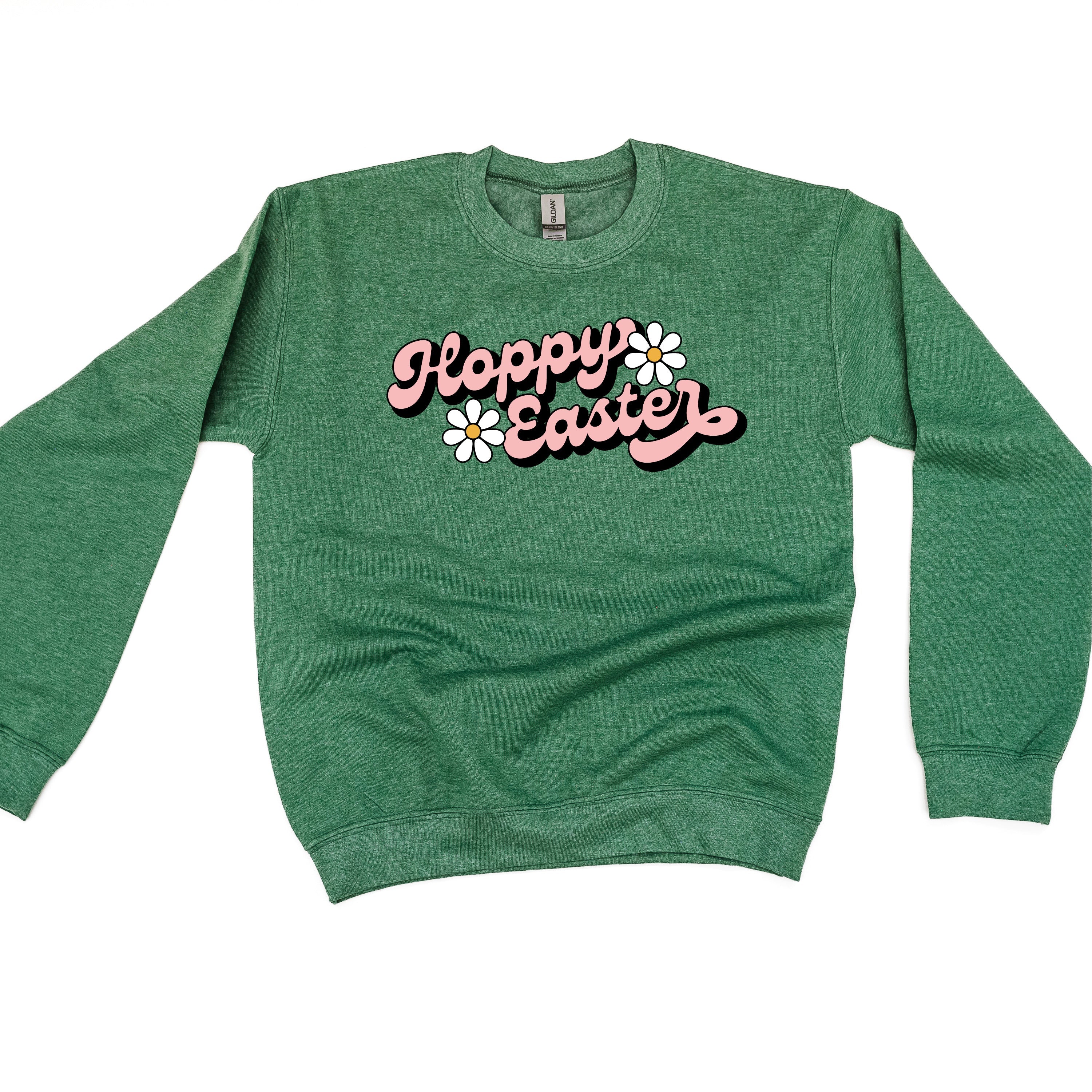 Hoppy Easter - Daisies - BASIC Fleece Little Mama Shirt Shop LLC