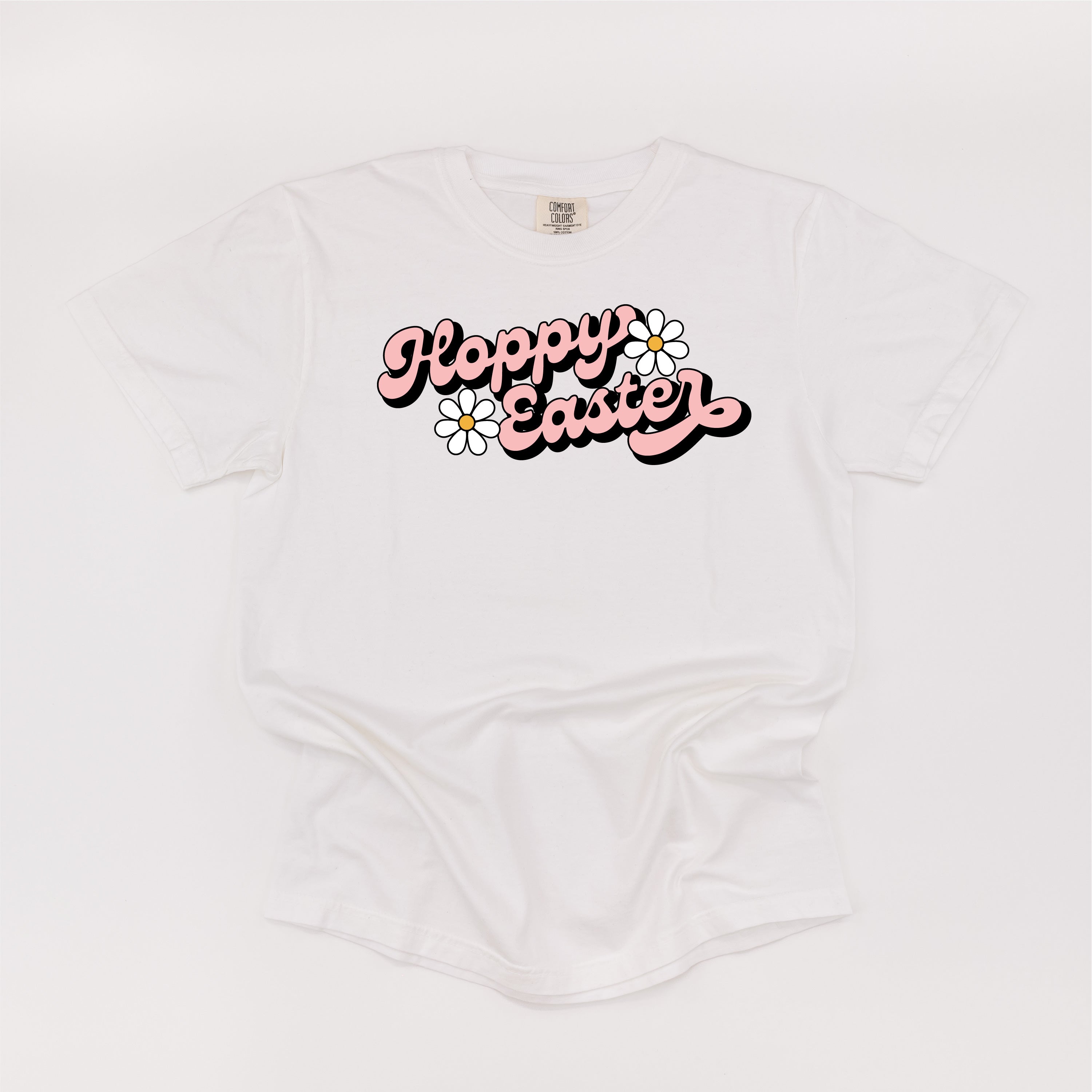 Hoppy Easter - Daisies - Comfort Colors Tee Little Mama Shirt Shop