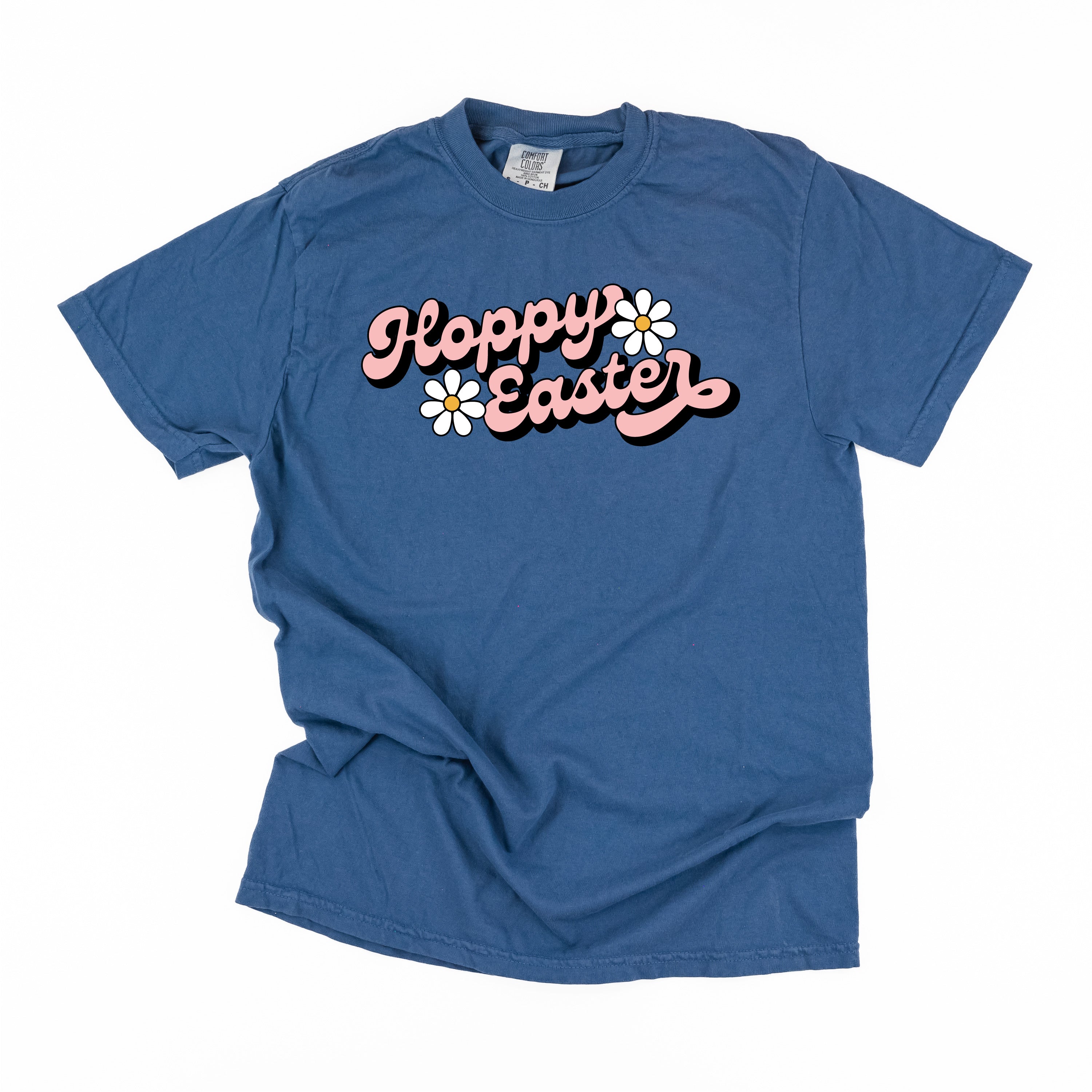 Hoppy Easter - Daisies - Comfort Colors Tee Little Mama Shirt Shop