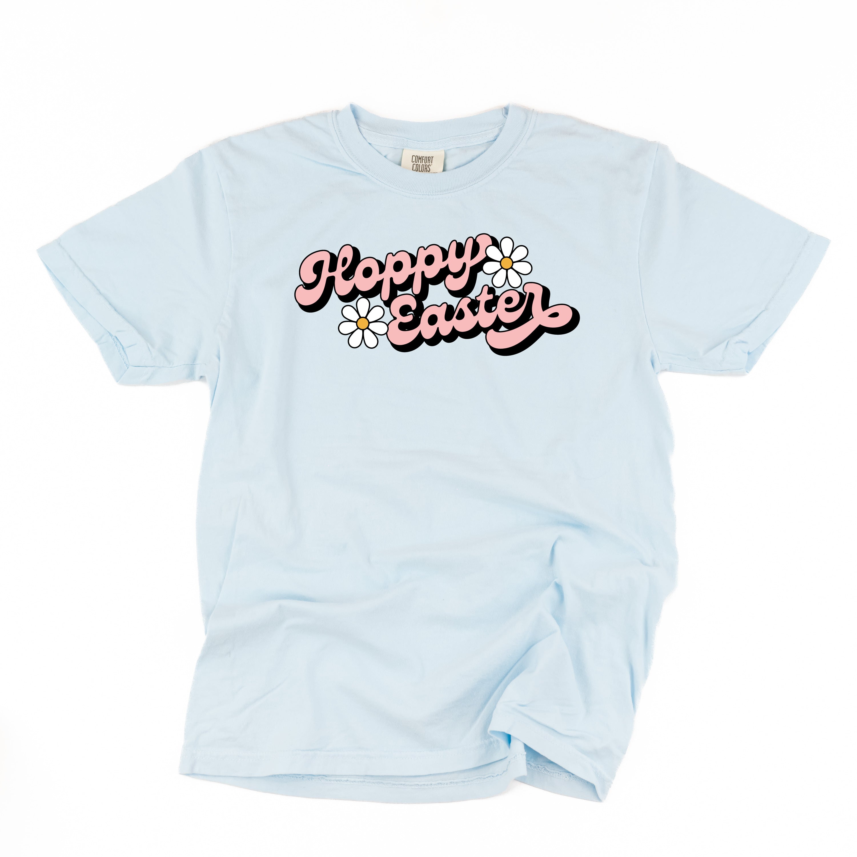 Hoppy Easter - Daisies - Comfort Colors Tee Little Mama Shirt Shop