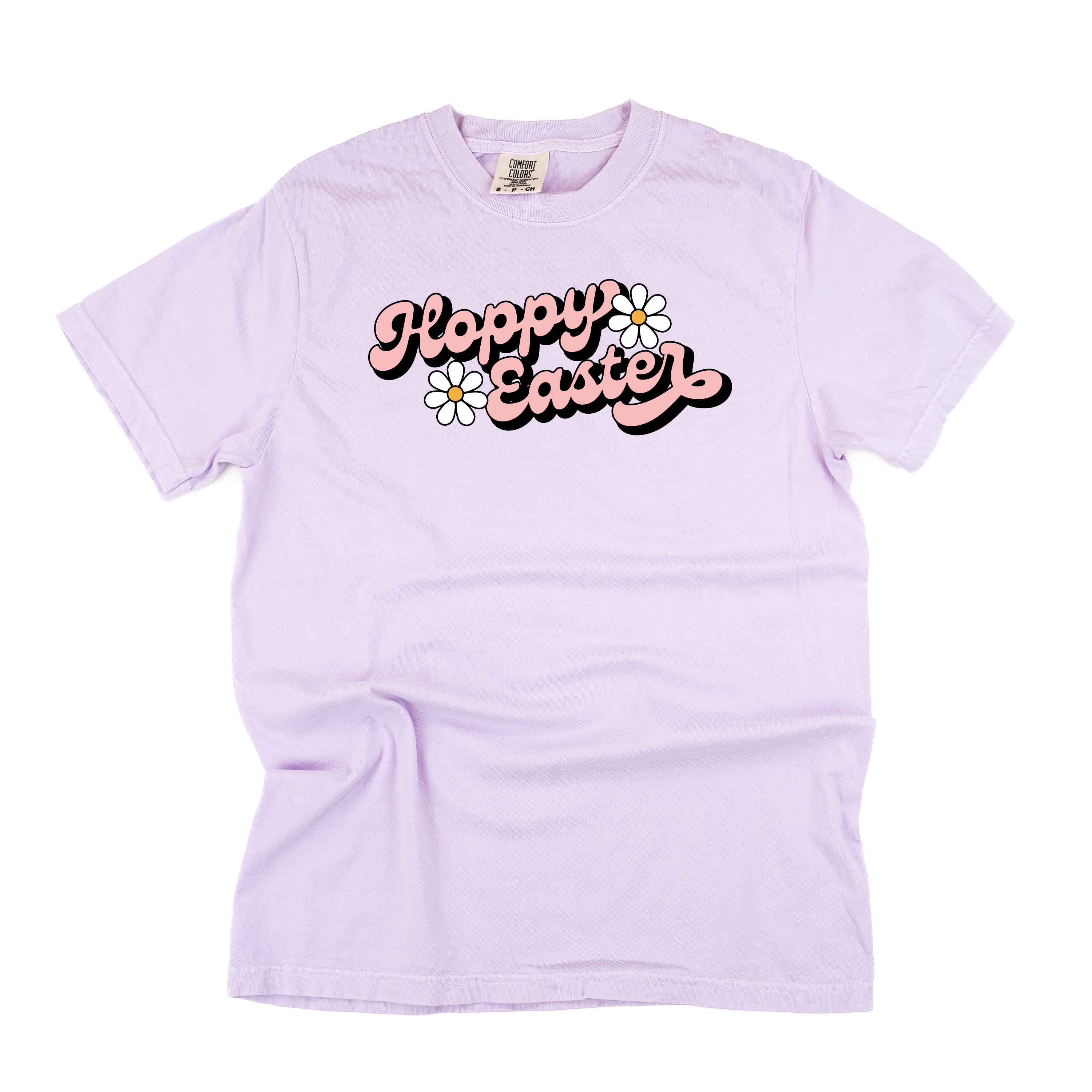 Hoppy Easter - Daisies - Comfort Colors Tee Little Mama Shirt Shop