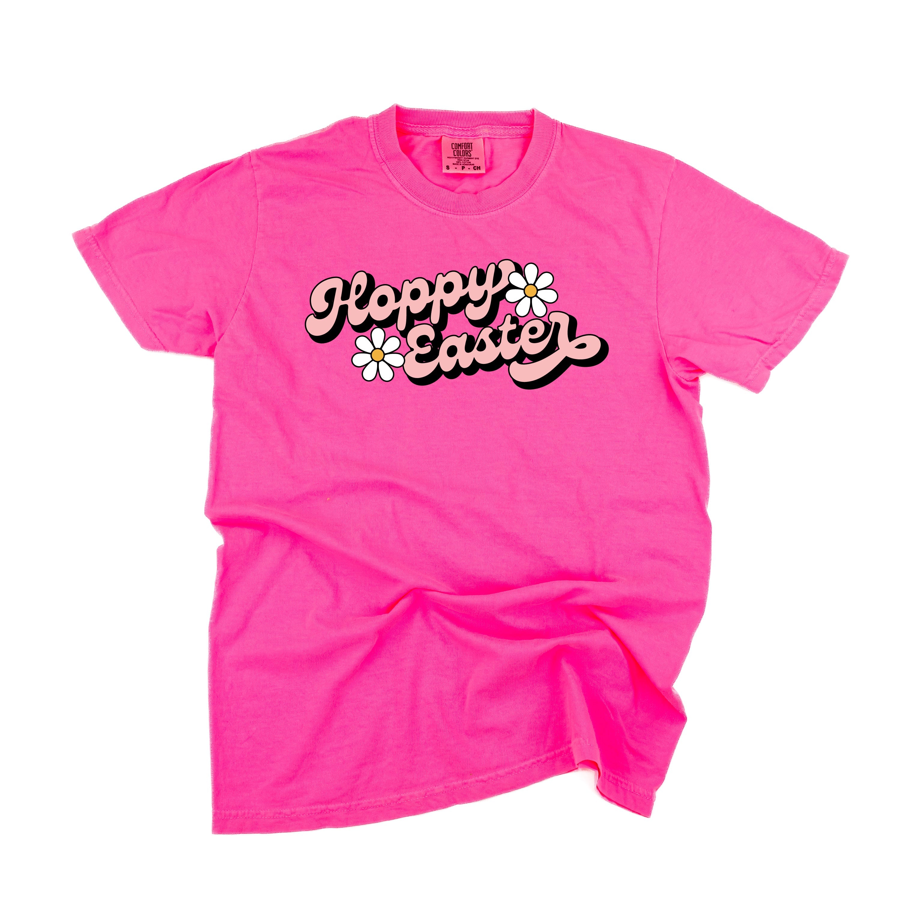 Hoppy Easter - Daisies - Comfort Colors Tee Little Mama Shirt Shop