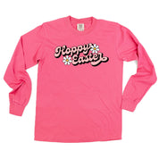 Hoppy Easter - Daisies - LONG SLEEVE Comfort Colors Tee Little Mama Shirt Shop