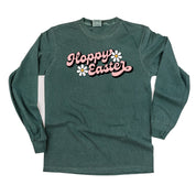 Hoppy Easter - Daisies - LONG SLEEVE Comfort Colors Tee Little Mama Shirt Shop