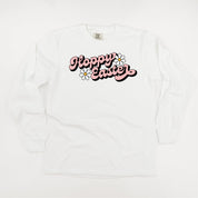 Hoppy Easter - Daisies - LONG SLEEVE Comfort Colors Tee Little Mama Shirt Shop