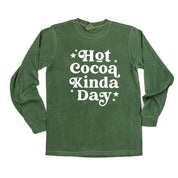 Hot Cocoa Kinda Day - LONG SLEEVE Comfort Colors Tee Little Mama Shirt Shop