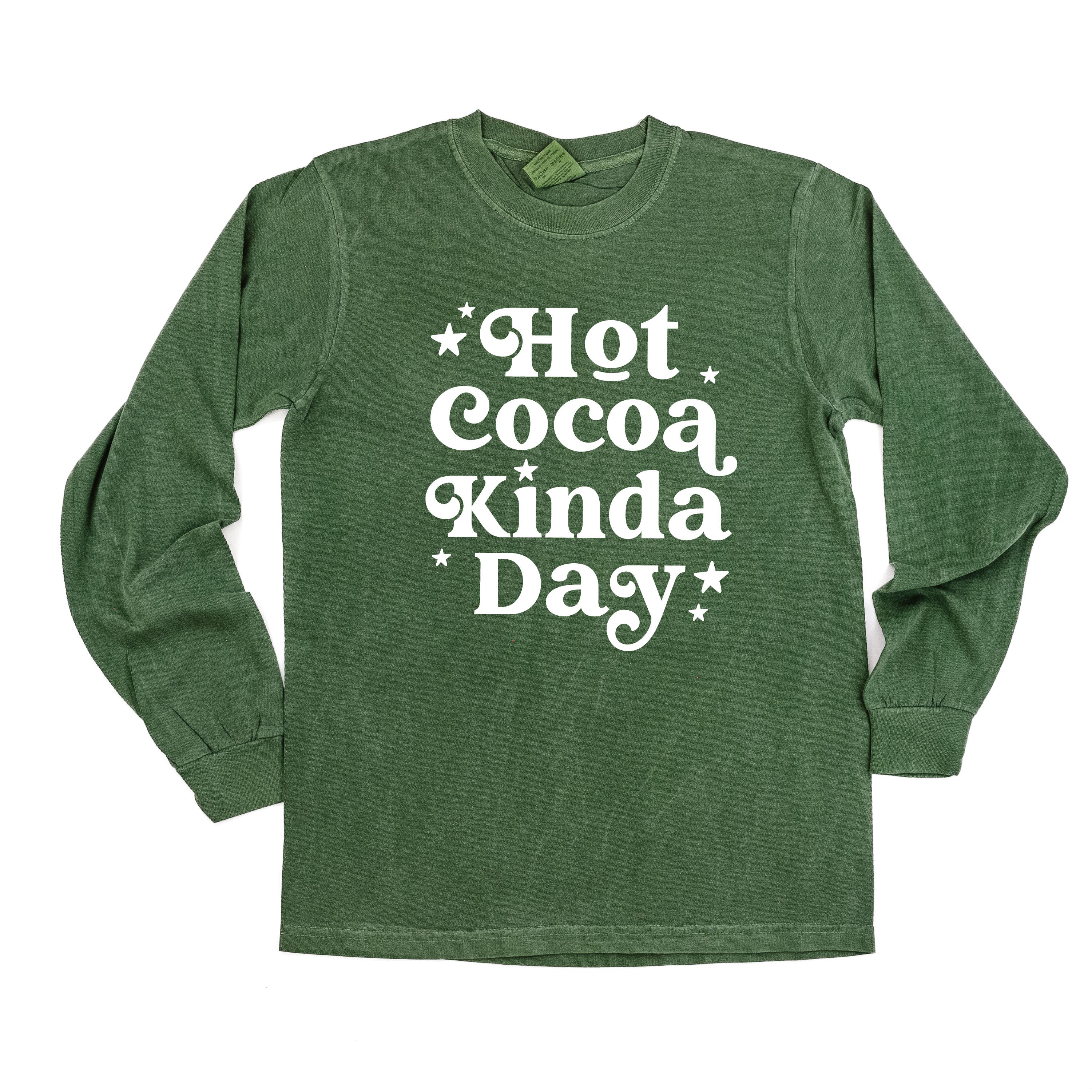 Hot Cocoa Kinda Day - LONG SLEEVE Comfort Colors Tee Little Mama Shirt Shop