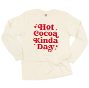 Hot Cocoa Kinda Day - LONG SLEEVE Comfort Colors Tee Little Mama Shirt Shop