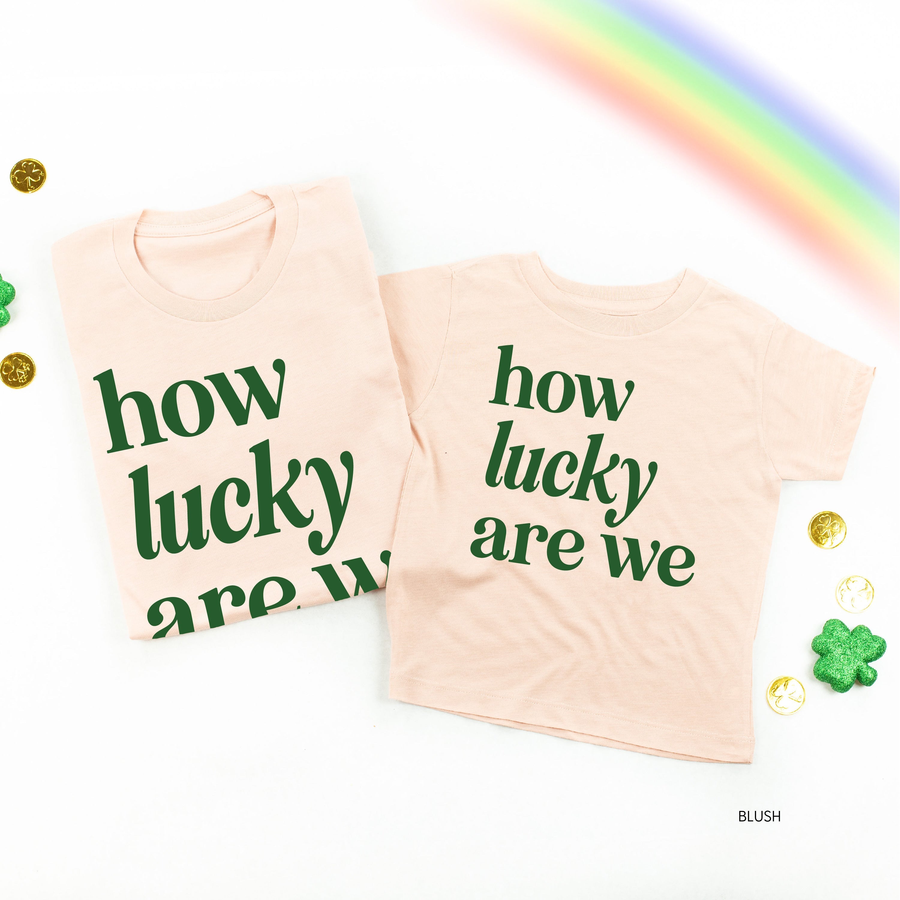How Lucky Are We - Set of 2 Tees Little Mama Shirt Shop