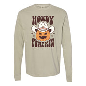 Howdy Pumpkin - Long Sleeve Comfort Colors Tee Little Mama Shirt Shop