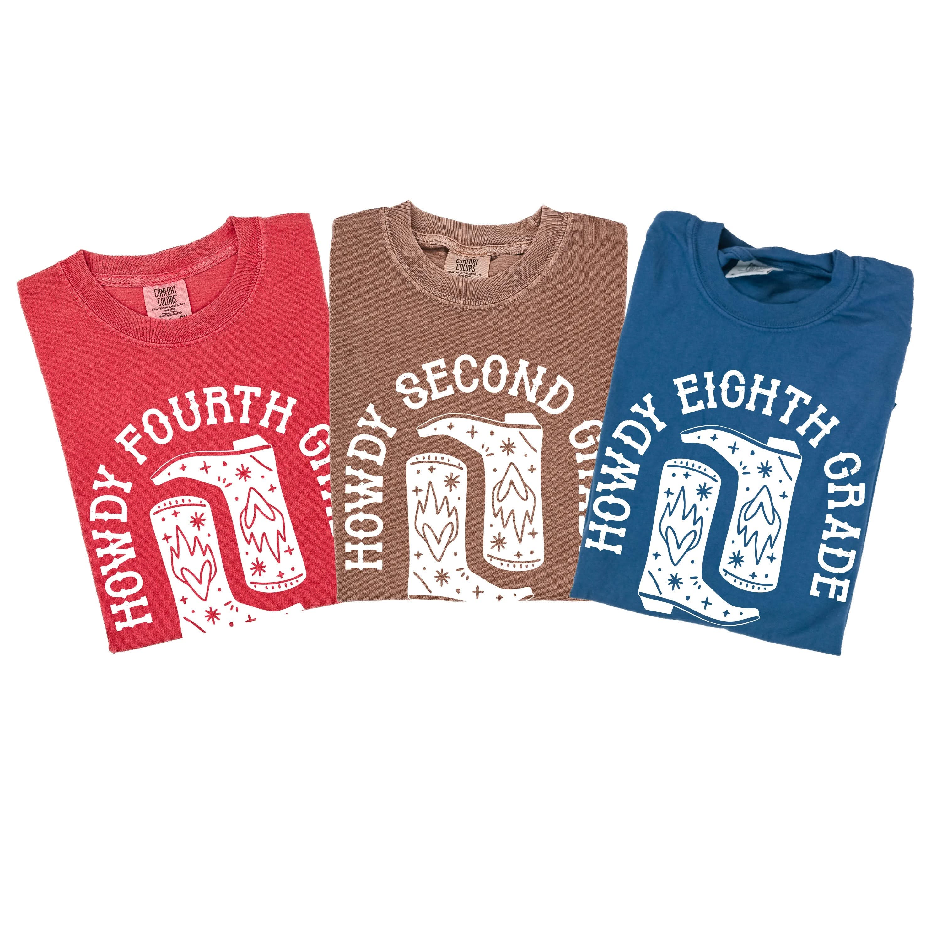 Howdy (Choose Your Grade) - Comfort Colors Tee Little Mama Shirt Shop